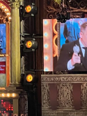 Michael Arden accepting the well deserved Tony Award… up close and personal...